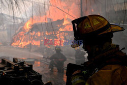 Pożar w nielegalnie zasiedlonej dzielnicy w Manili
