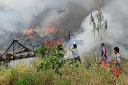 Pożar w nielegalnie zasiedlonej dzielnicy w Manili