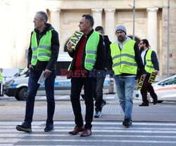 Protest taksówkarzy w Warszawie