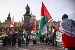 Demonstracja solidarności z Palestyną w Krakowie