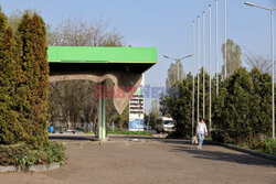 Zbombardowana stacja benzynowa w Odessie