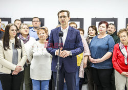 Konferencja prasowa burmistrza Barczewa Andrzeja Maciejewskiego 