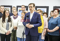 Konferencja prasowa burmistrza Barczewa Andrzeja Maciejewskiego 