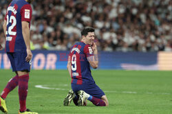 Robert Lewandowski w meczu z Realem