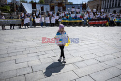  Kijów Protest przeciwko nowej ustawie mobilizacyjnej 