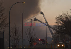 Pożar historycznego Hangaru 11 w Edmonton