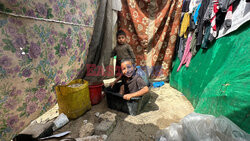 Życie w namiocie palestyńskiej rodziny