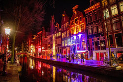 Dzielnica czerwonych latarni w Amsterdamie
