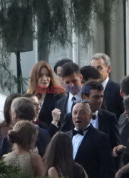 Nicola Sarkozy i Carla Bruni na ślubie Valery Kaufman i Dimitri Varsano