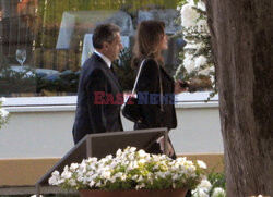 Nicola Sarkozy i Carla Bruni na ślubie Valery Kaufman i Dimitri Varsano