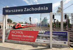 Briefing prasowy ministra infrastruktury na stacji Warszawa Zachodnia