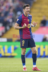 Robert Lewandowski strzelił gola podczas meczu FC Barcelona - Deportivo Alaves