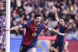 Robert Lewandowski strzelił gola podczas meczu FC Barcelona - Deportivo Alaves