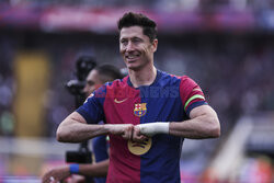 Robert Lewandowski strzelił gola podczas meczu FC Barcelona - Deportivo Alaves