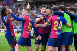 Robert Lewandowski strzelił gola podczas meczu FC Barcelona - Deportivo Alaves