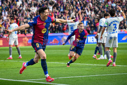 Robert Lewandowski strzelił gola podczas meczu FC Barcelona - Deportivo Alaves