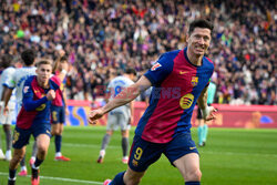 Robert Lewandowski strzelił gola podczas meczu FC Barcelona - Deportivo Alaves
