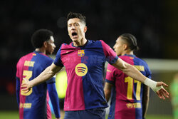 Robert Lewandowski strzelił gola w meczu z Atletico