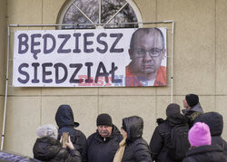 Konferencja Jarosława Kaczyńskiego przed Prokuraturą Okręgową