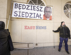 Konferencja Jarosława Kaczyńskiego przed Prokuraturą Okręgową