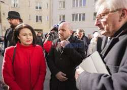 Konferencja Jarosława Kaczyńskiego przed Prokuraturą Okręgową