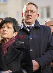 Konferencja Jarosława Kaczyńskiego przed Prokuraturą Okręgową