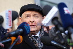 Konferencja Jarosława Kaczyńskiego przed Prokuraturą Okręgową