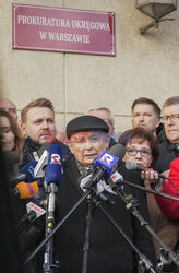 Konferencja Jarosława Kaczyńskiego przed Prokuraturą Okręgową