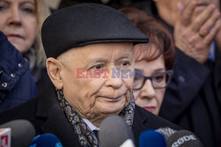 Konferencja Jarosława Kaczyńskiego przed Prokuraturą Okręgową