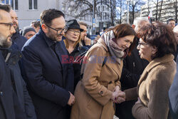 Konferencja Jarosława Kaczyńskiego przed Prokuraturą Okręgową