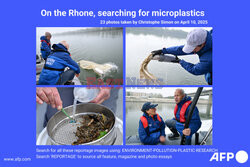 Mikroplastik w Rodanie - AFP