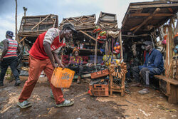 Kibera - dzielnica slumsów w Nairobi
