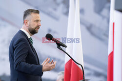 Cięcie blach pod ORP Burza - drugą fregatę typu Miecznik
