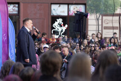 Adrian Zandberg w Łodzi