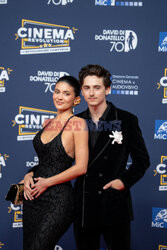 Kylie Jenner i Timothee Chalamet na rozdaniu nagród di Donatello