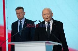 Konferencja prasowa Jaroslawa Kaczynskiego i Mariusza Blaszczaka