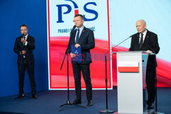 Konferencja prasowa Jaroslawa Kaczynskiego i Mariusza Blaszczaka