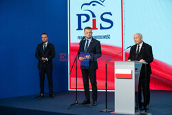 Konferencja prasowa Jaroslawa Kaczynskiego i Mariusza Blaszczaka