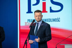 Konferencja prasowa Jaroslawa Kaczynskiego i Mariusza Blaszczaka