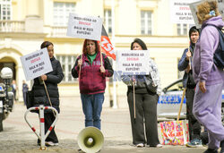 Protest w obronie kupców z hali przy Modlińskiej 6D