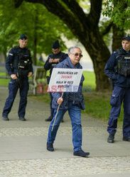 Protest w obronie kupców z hali przy Modlińskiej 6D