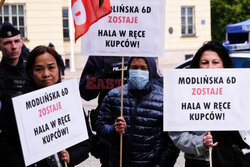 Protest w obronie kupców z hali przy Modlińskiej 6D