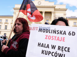Protest w obronie kupców z hali przy Modlińskiej 6D
