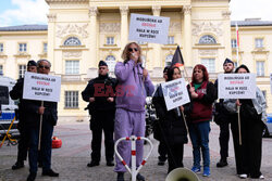 Protest w obronie kupców z hali przy Modlińskiej 6D