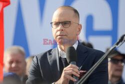 Rafał Trzaskowski na Starym Rynku w Łodzi