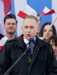 Rafał Trzaskowski na Starym Rynku w Łodzi