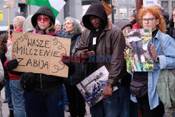 Pikieta; faszyzm nie przejdzie - migranci mile widziani