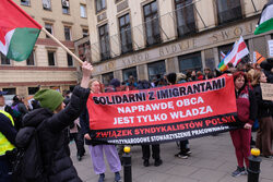 Pikieta; faszyzm nie przejdzie - migranci mile widziani
