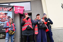 Protest pod kliniką aborcyjną Abotak