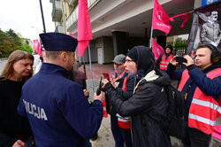 Protest pod kliniką aborcyjną Abotak